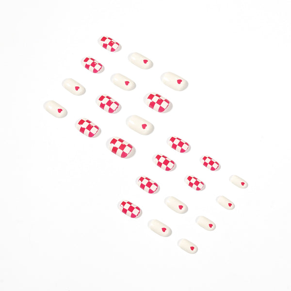12 Sizes-24 Pcs Press On Nails JP1374