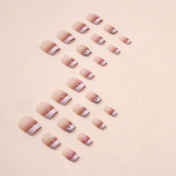 12 Sizes-24 Pcs Press On Nails R805