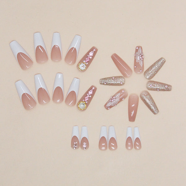 12 Sizes-24 Pcs Press On Nails Z757