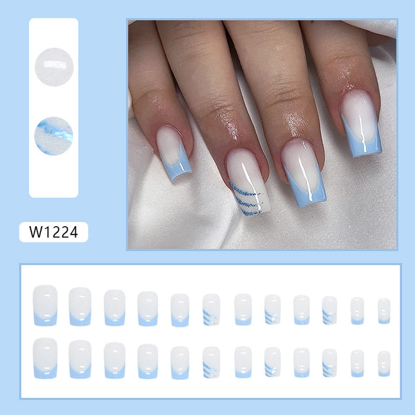 12 Sizes-24 Pcs Press On Nails W1224