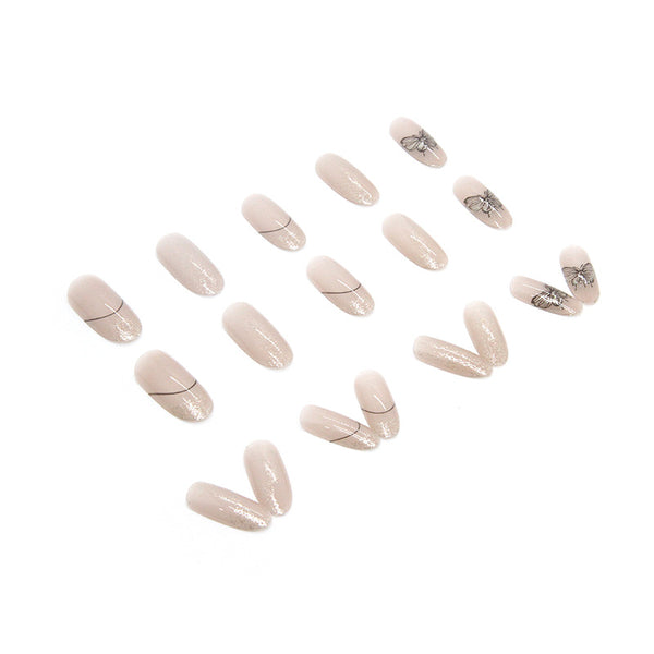 12 Sizes-24 Pcs Press On Nails W210