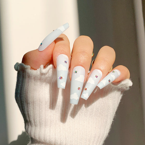 12 Sizes-24 Pcs Press On Nails JP1140