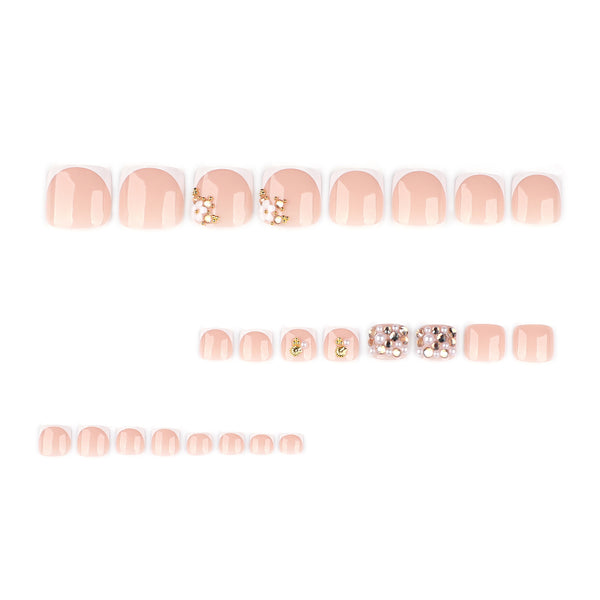 12 Sizes-24 Pcs Press On Nails JP4257