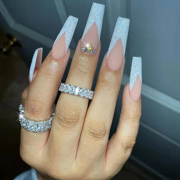 12 Sizes-24 Pcs Press On Nails Z165