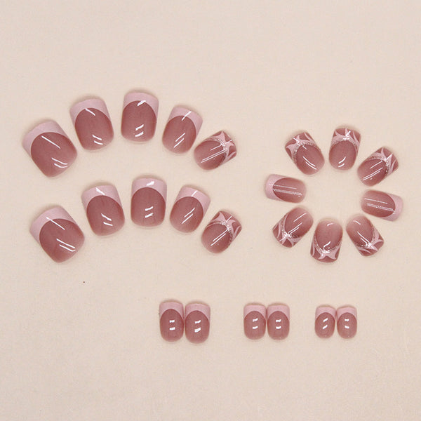 12 Sizes-24 Pcs Press On Nails W1088