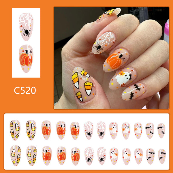 12 Sizes-24 Pcs Press On Nails C520