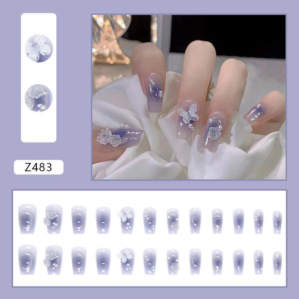 12 Sizes-24 Pcs Press On Nails Z486