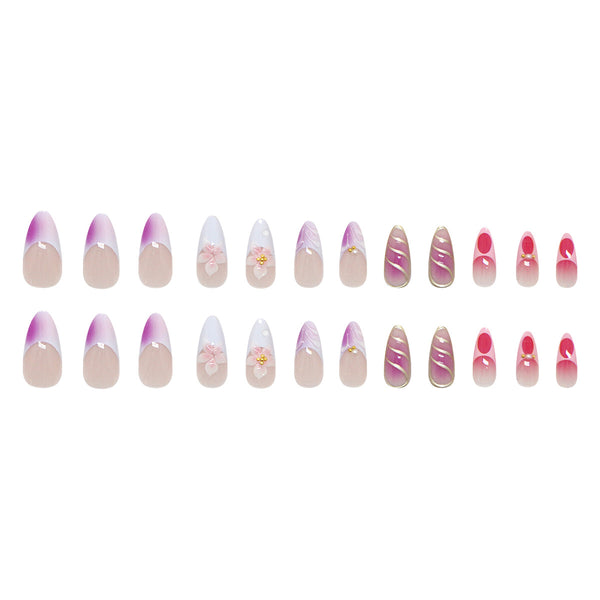 12 Sizes-24 Pcs Press On Nails Z1120