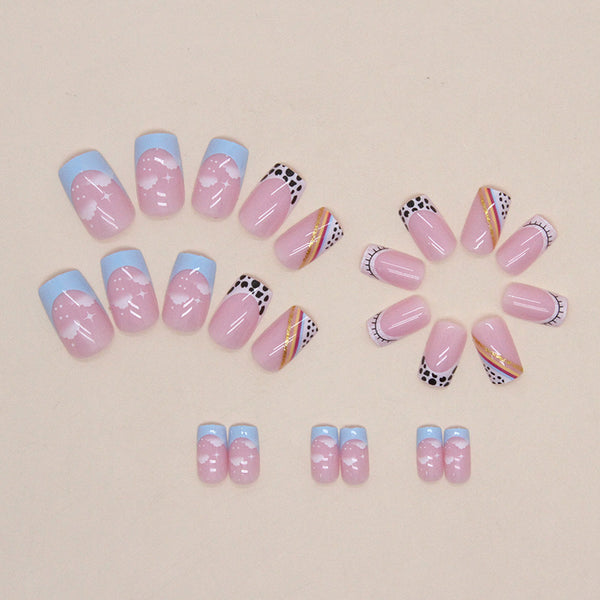 12 Sizes-24 Pcs Press On Nails W862
