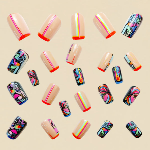 12 Sizes-24 Pcs Press On Nails Y572