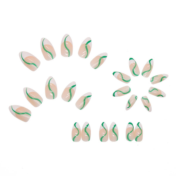 12 Sizes-24 Pcs Press On Nails W043