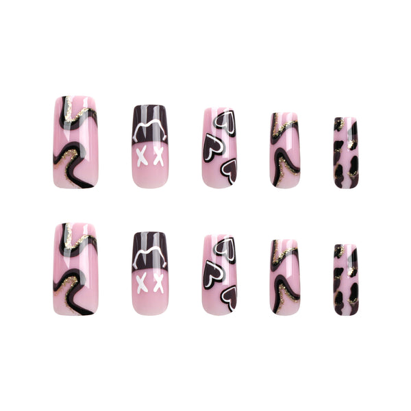 12 Sizes-24 Pcs Press On Nails JP2892