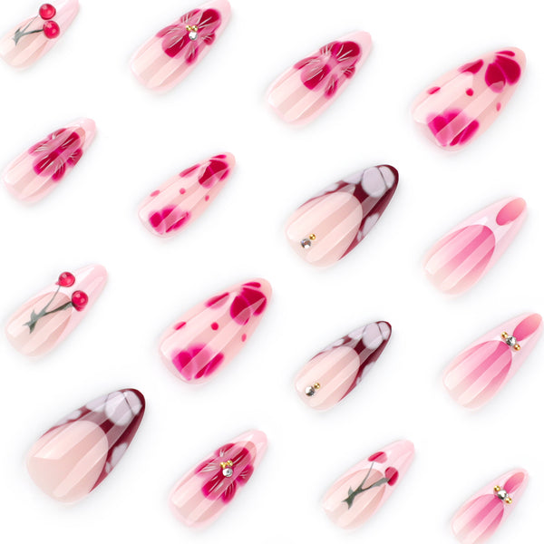 12 Sizes-24 Pcs Press On Nails JP3781