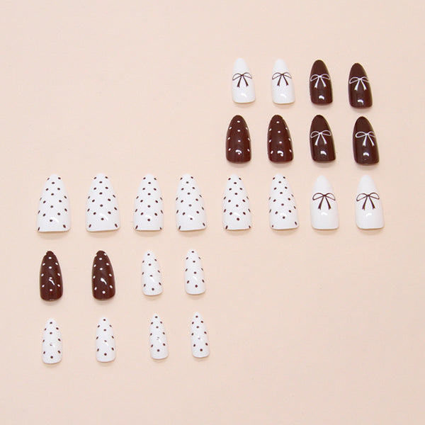 12 Sizes-24 Pcs Press On Nails W1812