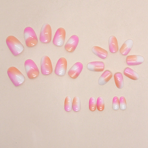 12 Sizes-24 Pcs Press On Nails W1394