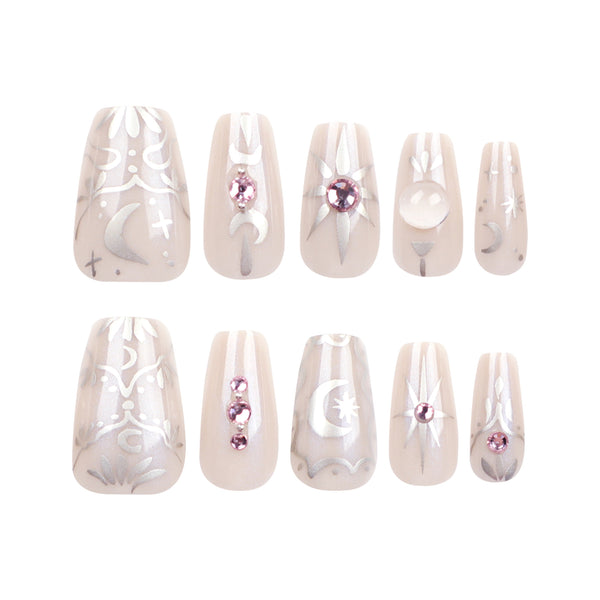 12 Sizes-24 Pcs Press On Nails JP2834