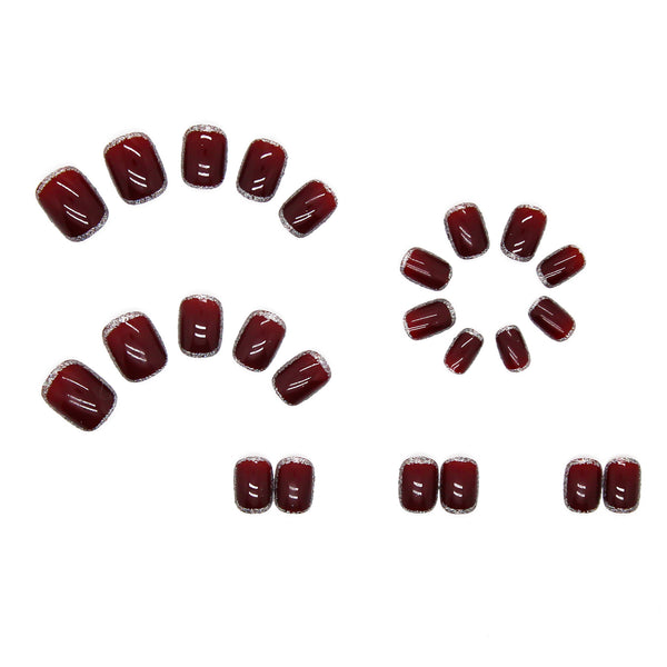 12 Sizes-24 Pcs Press On Nails R306