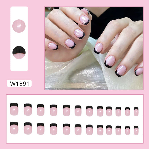 12 Sizes-24 Pcs Press On Nails W1891
