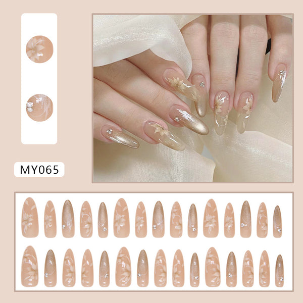 12 Sizes-24 Pcs Press On Nails MY065
