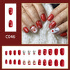 12 Sizes-24 Pcs Press On Nails C046