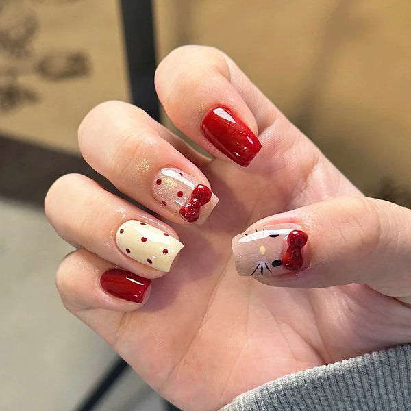 12 Sizes-24 Pcs Press On Nails JP3597