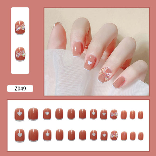 12 Sizes-24 Pcs Press On Nails Z041