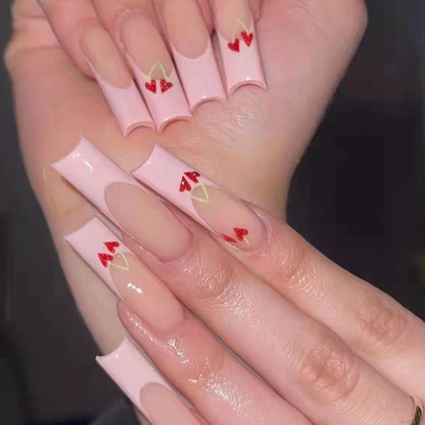 12 Sizes-24 Pcs Press On Nails W077