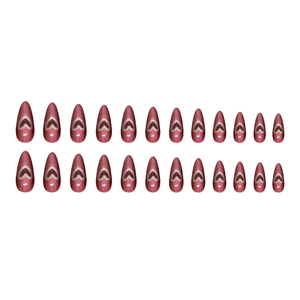 12 Sizes-24 Pcs Press On Nails W1999