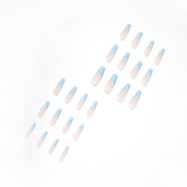 12 Sizes-24 Pcs Press On Nails JP1408