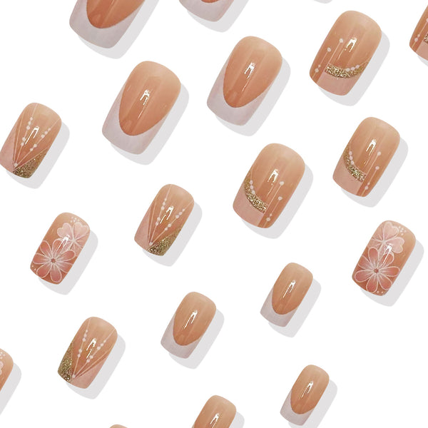 12 Sizes-24 Pcs Press On Nails DJ-179
