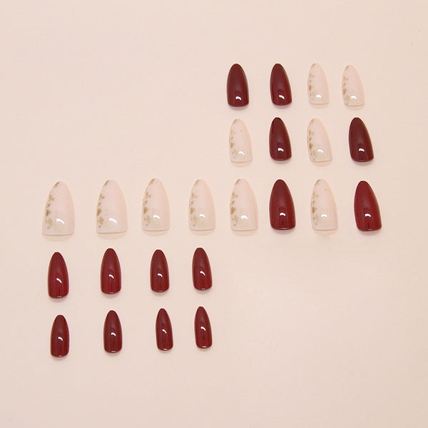 12 Sizes-24 Pcs Press On Nails W1810