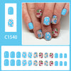 12 Sizes-24 Pcs Press On Nails C1540