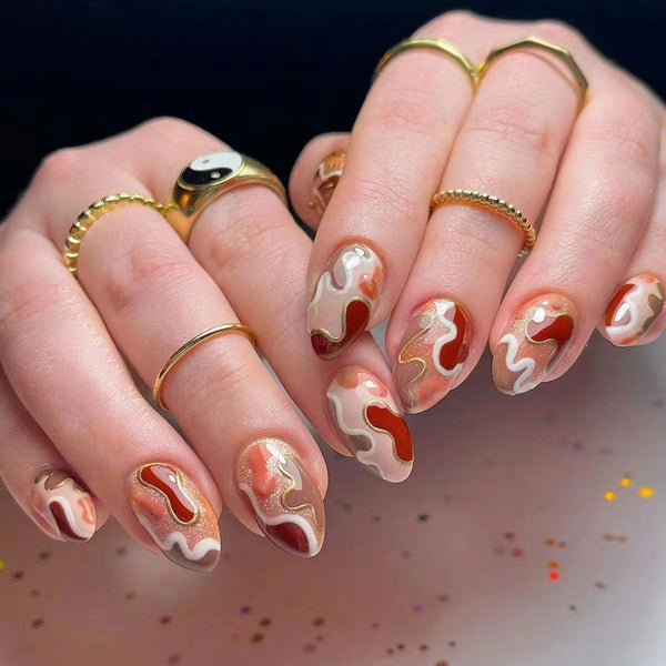 12 Sizes-24 Pcs Press On Nails W895