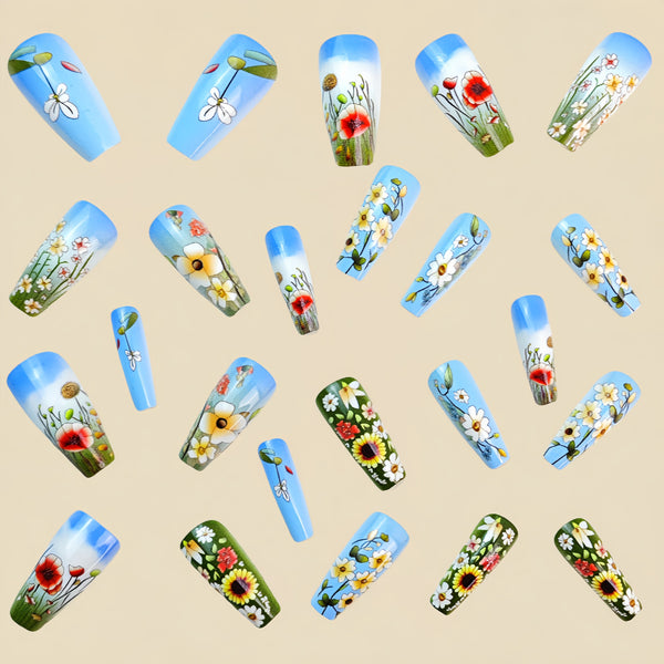 12 Sizes-24 Pcs Press On Nails Y656