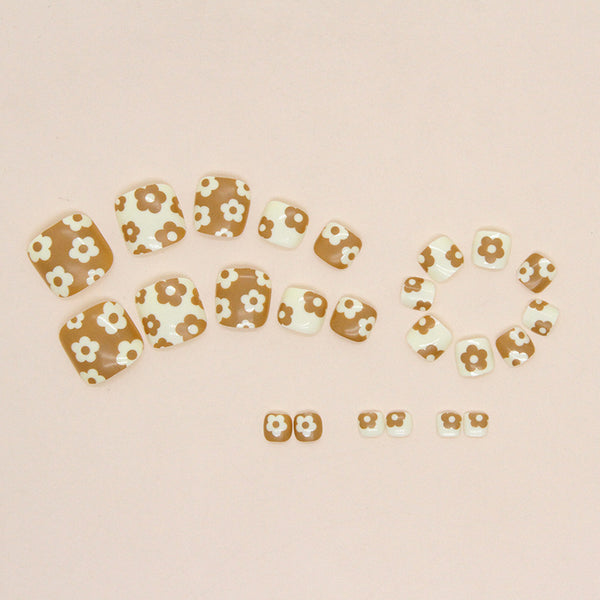 12 Sizes-24 Pcs Press On Nails F090