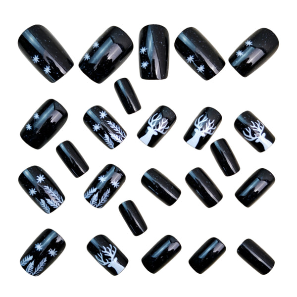 12 Sizes-24 Pcs Press On Nails Y1592
