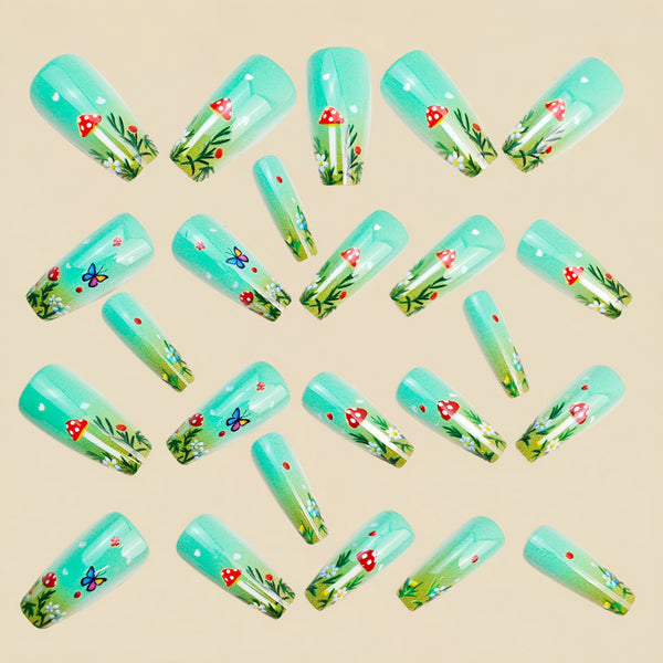 12 Sizes-24 Pcs Press On Nails Y1980