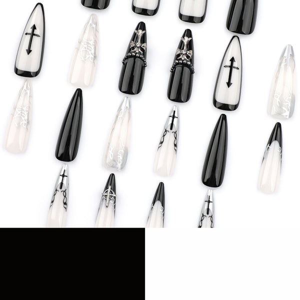 12 Sizes-24 Pcs Press On Nails JP3470
