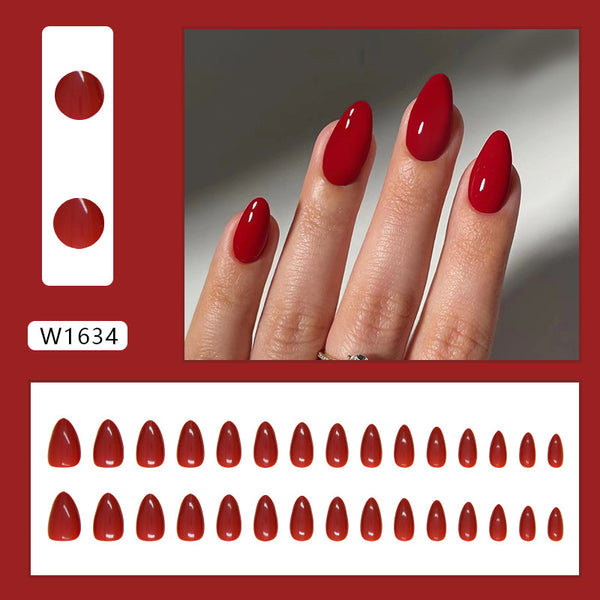 12 Sizes-24 Pcs Press On Nails W1634