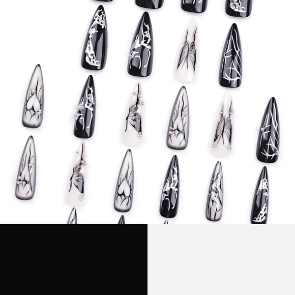 12 Sizes-24 Pcs Press On Nails JP3340