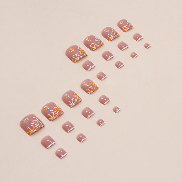 12 Sizes-24 Pcs Press On Nails F085