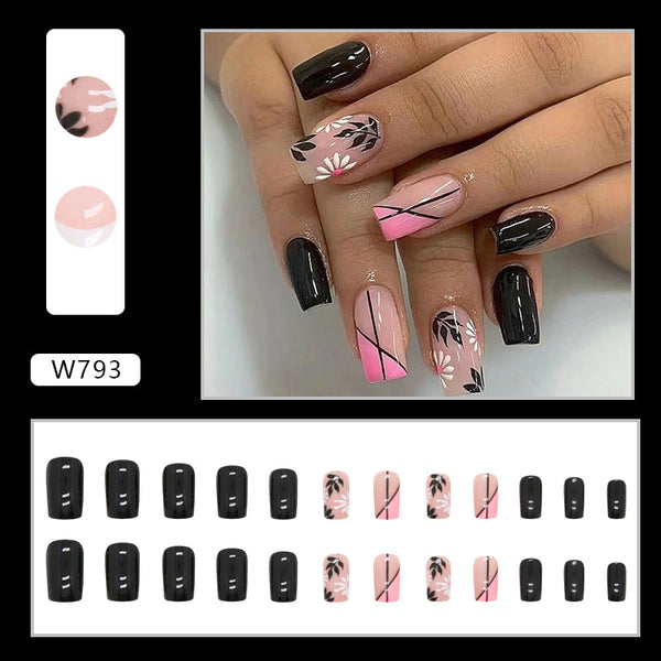 12 Sizes-24 Pcs Press On Nails W793