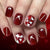 12 Sizes-24 Pcs Press On Nails C1477