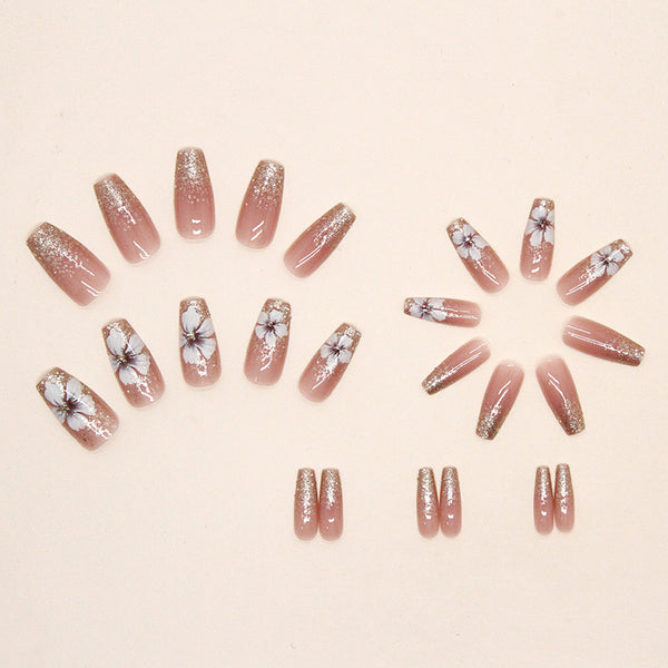 12 Sizes-24 Pcs Press On Nails R758