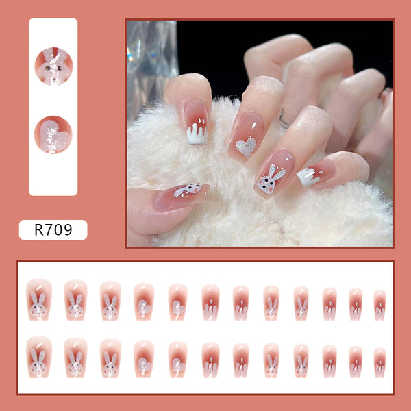 12 Sizes-24 PcsPress On Nails R709
