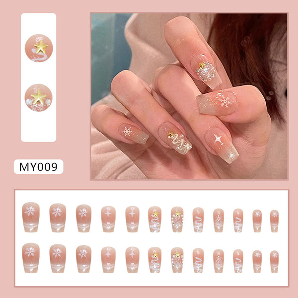 12 Sizes-24 Pcs Press On Nails MY009
