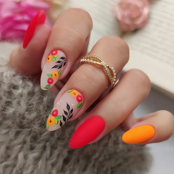 12 Sizes-24 Pcs Press On Nails Y1013