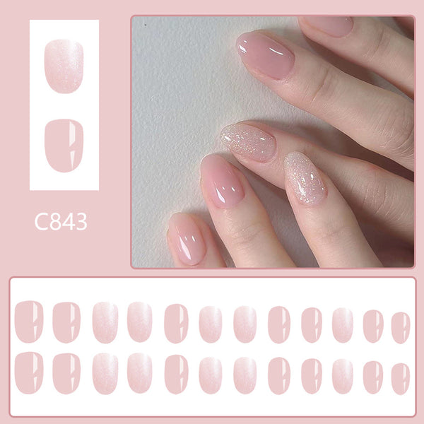 12 Sizes-24 Pcs Press On Nails C843