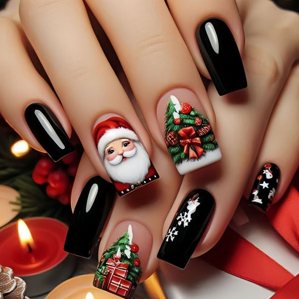 12 Sizes-24 Pcs Press On Nails Y1294