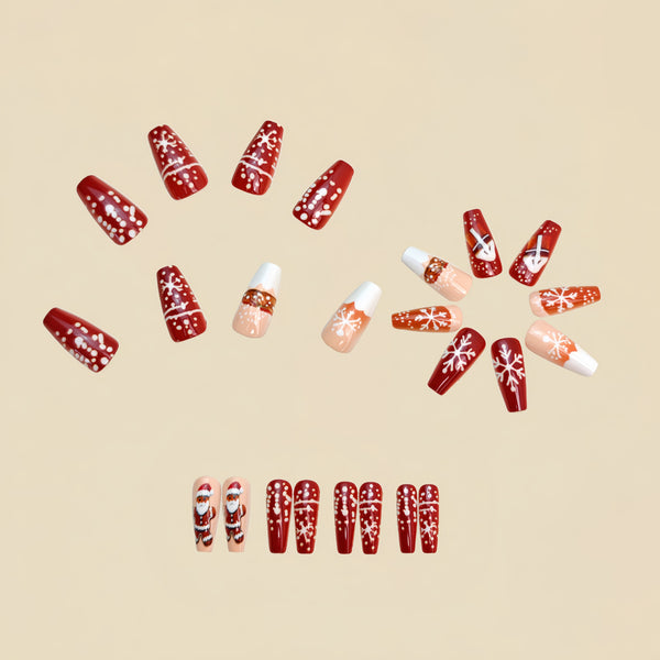 12 Sizes-24 Pcs Press On Nails Y1198